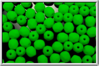 B�hm. Glasschliffperle, feuerpol., 4mm, white, alabaster, neon green, 50 Stk.